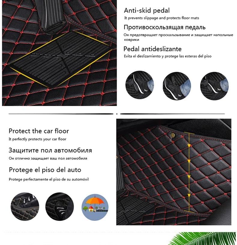 Custom Car Floor Mat Compatible with BMW Mercedes-Benz Toyota Cadillac Lexus Honda Infiniti Nissan Hyundai Kia Audi All Models Cars Sedans SUVs Automotive Mats (Brown Stripe)
