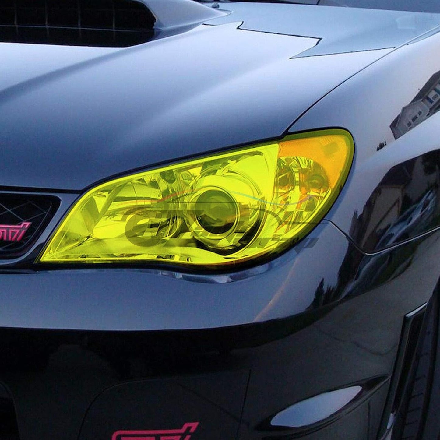 EZAUTO WRAP Free Tool Kit 12"x120" (1FT x 10FT) Glossy Medium Black Smoke Headlight Taillight Fog Light Side Marker Vinyl Tint Film Self Adhesive