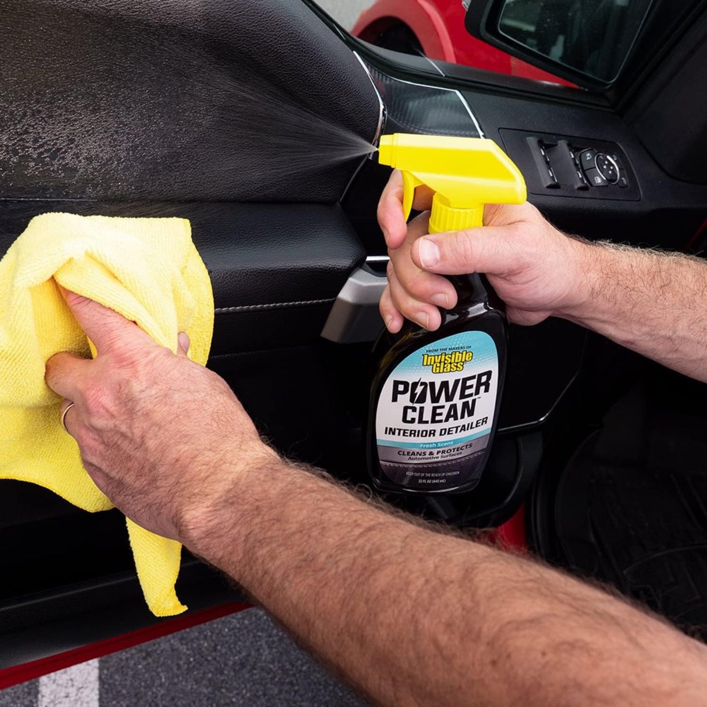 Invisible Glass 92024-3PK 22-Ounce Power Clean Automotive Interior Detailer Cleaner Protectant and Conditioner to Restore Interior Surfaces Prevent Fading, Pack of 3