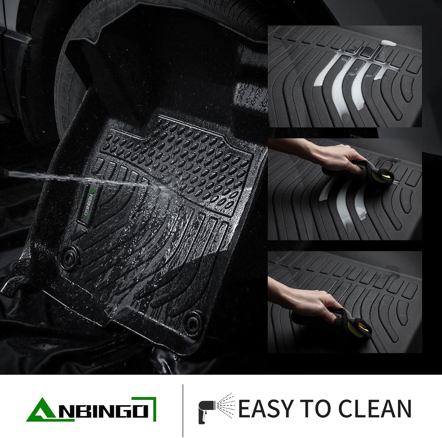ANBINGO®-Floor Mats for Toyota Corolla 2008-2013, Corolla All Weather Car Mat, Corolla Floor Liner, TPE Rubber Liners for Corolla Accessories