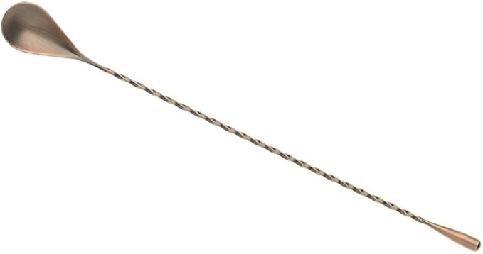 Barfly Bar Spoon, Teardrop End 11 13/16" (30 cm), Antique Copper