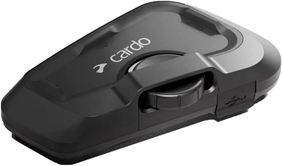 Cardo Systems FREECOM 2X Motorcycle 2-Way Helmet Bluetooth Communication System Headset Intercom, Universal Bluetooth Connectivity, Waterproof, 40mm Speakers - Dual Pack