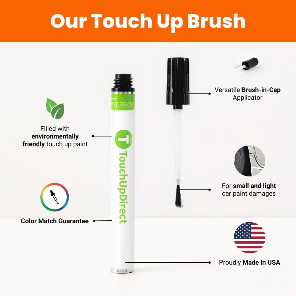TouchUpDirect 8X7 Electric Storm Blue Compatible with Toyota Exact Match Touch Up Paint Brush - Essential Kit