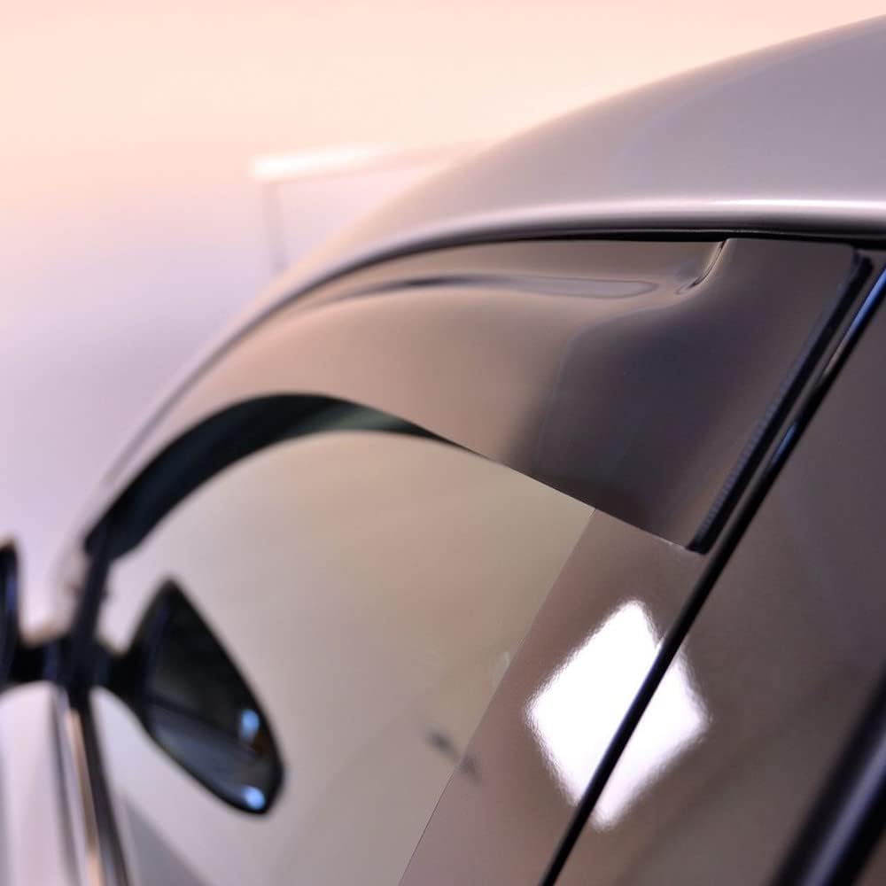 94375 Side Window Visor Wind Vent Deflector,4pcs Outside Mount Tape-On Nice Sun Rain Guards Set fit for 2014-2018 Subaru Forester