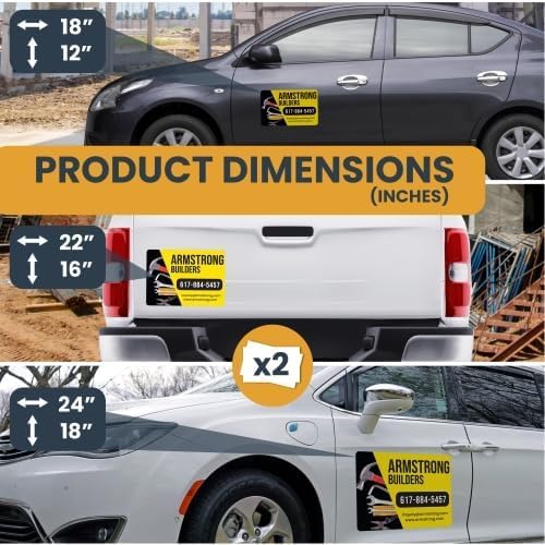 Magnet Me Up Customizable and Personalized Automotive Magnet Decals (18"x24"- Builder)