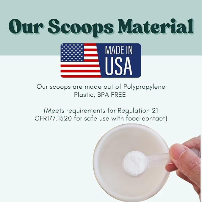 1/8 Teaspoon (0.625 mL | A Pinch) Long Handle Scoop for Measuring Coffee, Pet Food, Grains, Protein, Spices and Other Dry Goods (Pack of 25)