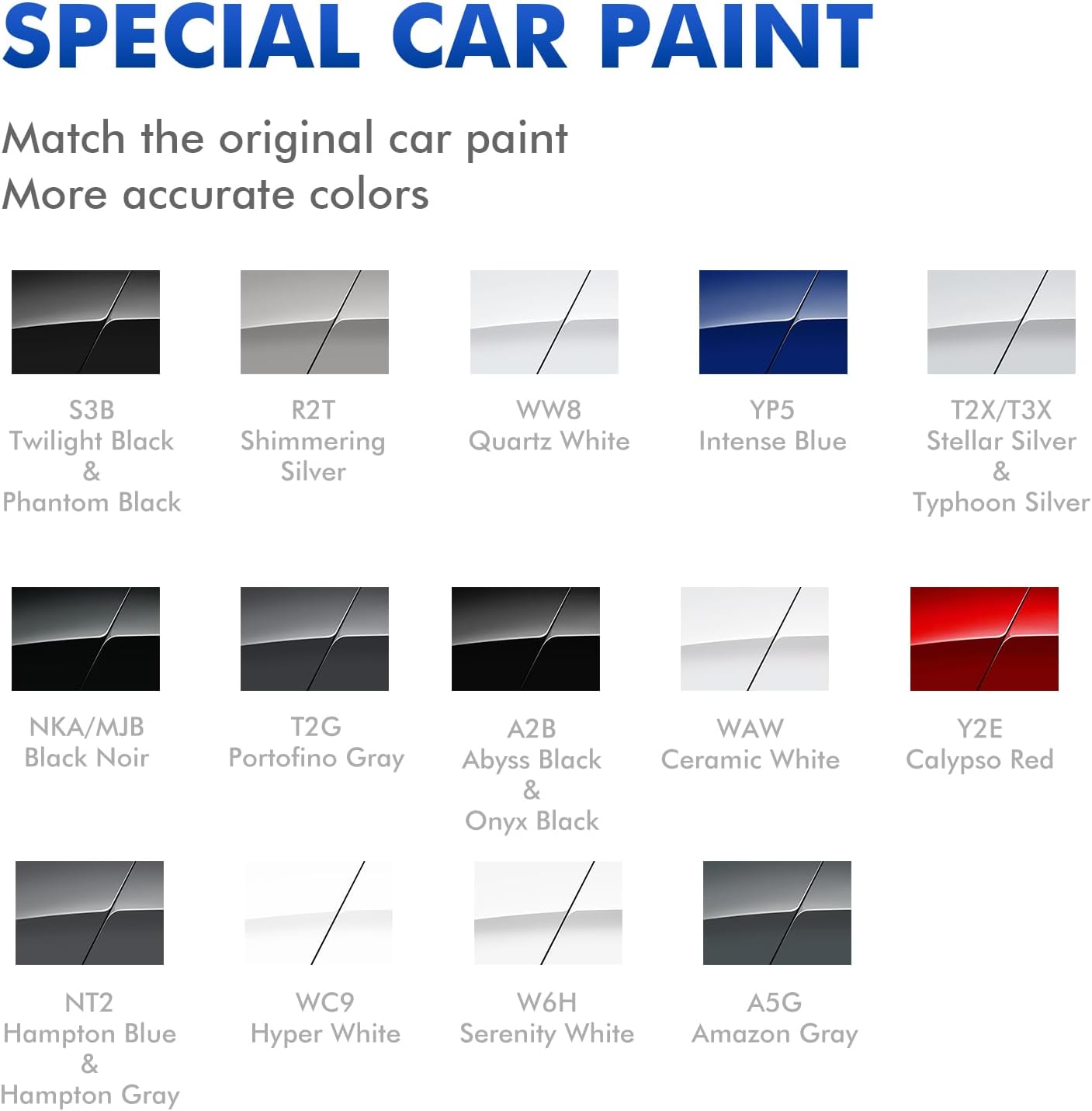 Phantom Black/Twilight Black (S3B) Touch Up Paint Compatible with Hyundai, DIY Car Paint Scratch Repair, Automotive Paints, Quick & Easy Fix Scratch Repair for Tucson/Elantra/Santa Fe/Kona