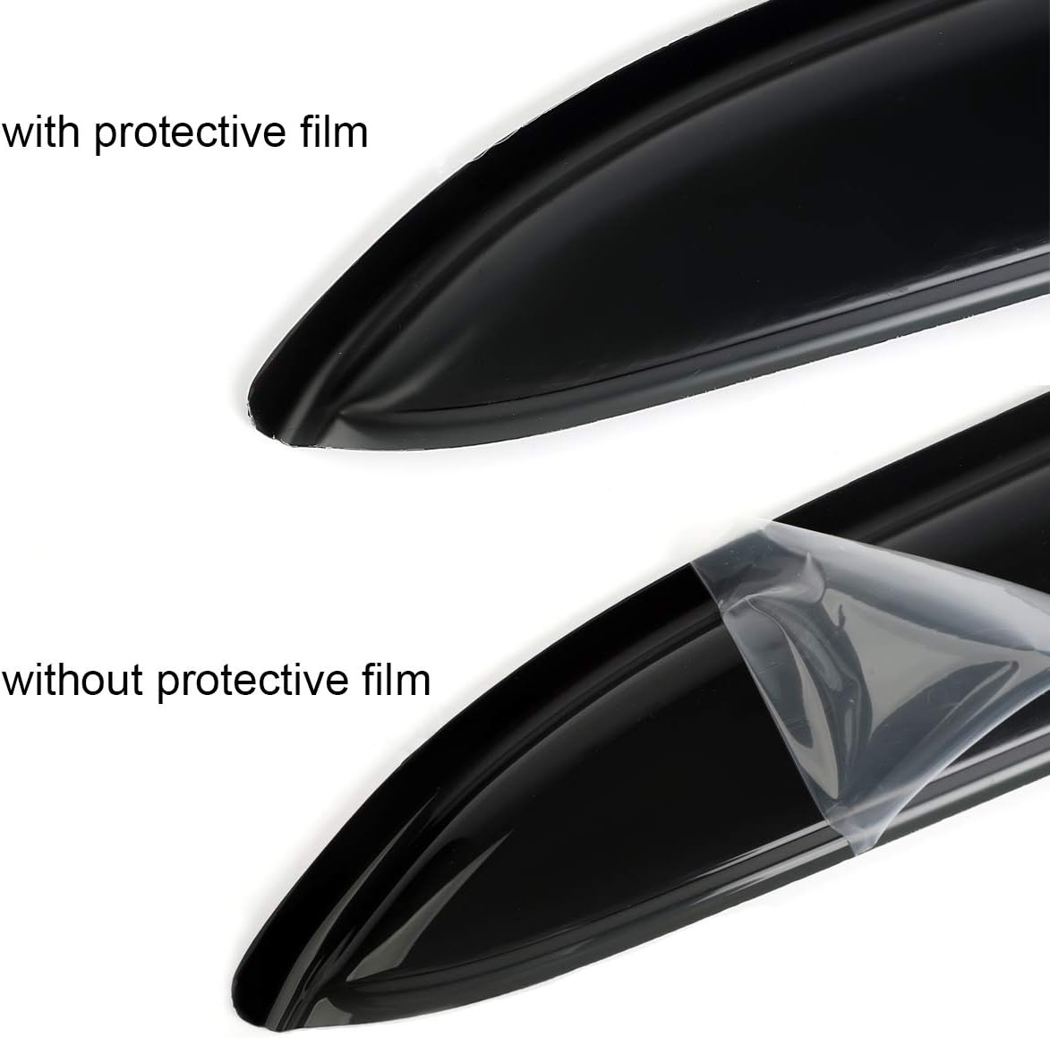94039 Original Side Window Visors Wind Vent Deflector fit for 2007-2016 Mitsubishi Lancer,4pcs Outside Mount Style Dark Smoke Nice Sun Rain Guards Set