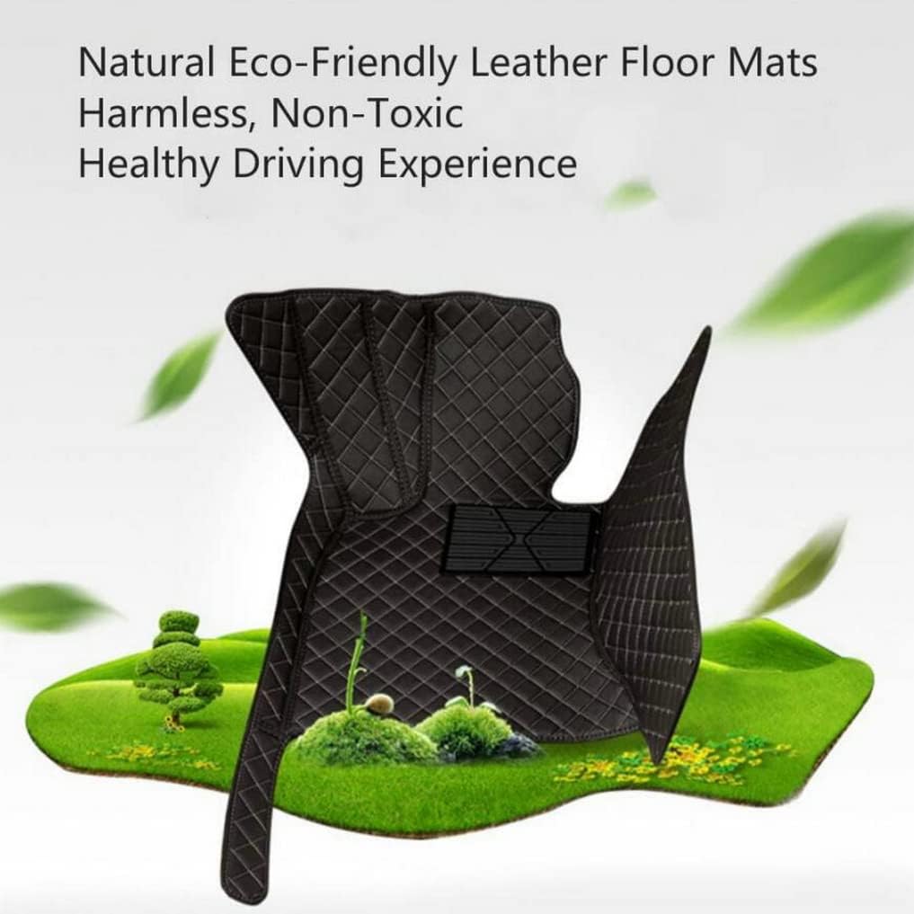 Custom All-Weather Protection Leather Car Floor Mats for Cars Sedan SUV Sports Car Waterproof Floor Mat (White)