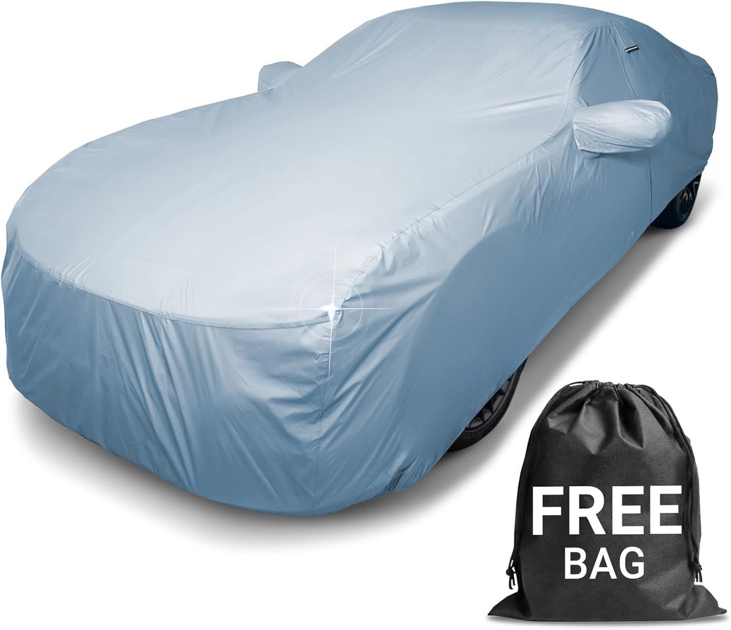 iCarCover Premium Car Cover for 1987-1996 Chevy Corsica Heavy Duty Waterproof All Weather Automobiles Custom Fit Indoor Outdoor UV Snow Protection Covers with Straps and Bag