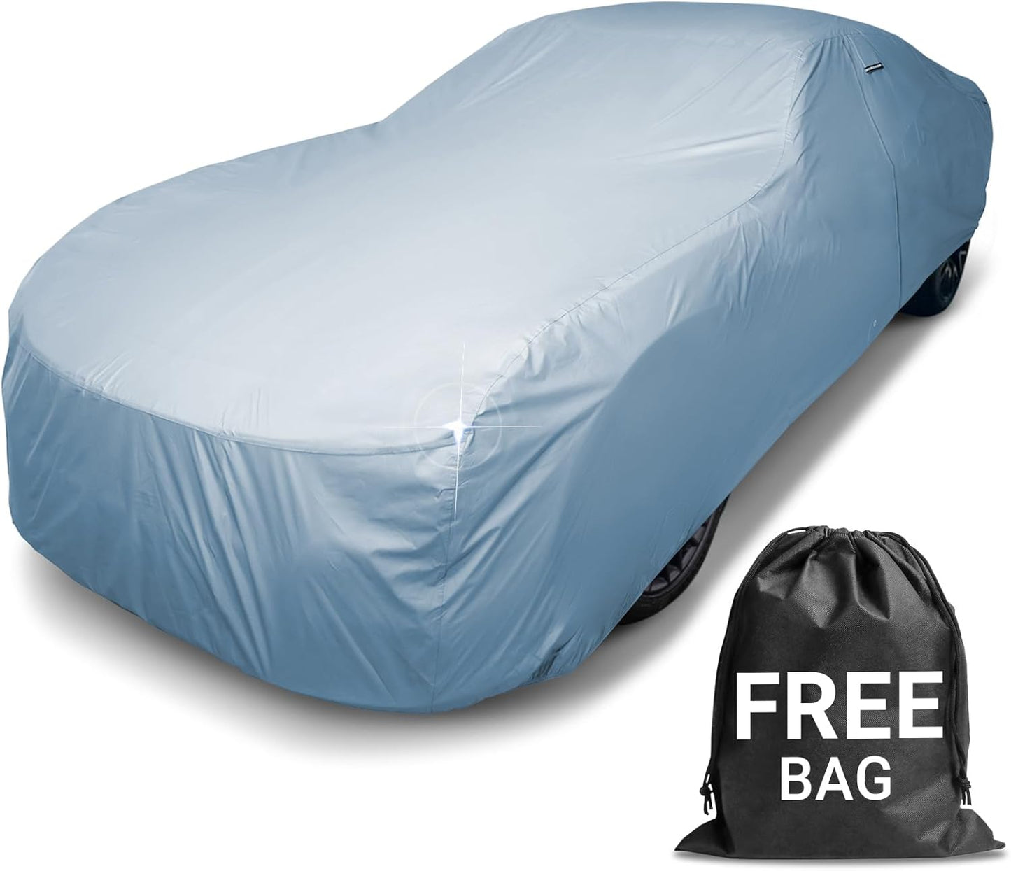 iCarCover Premium Car Cover for 1964-1967 Chevy Chevelle Wagon Heavy Duty Waterproof All Weather Automobiles Custom Fit Indoor Outdoor UV Snow Protection Covers with Straps and Bag