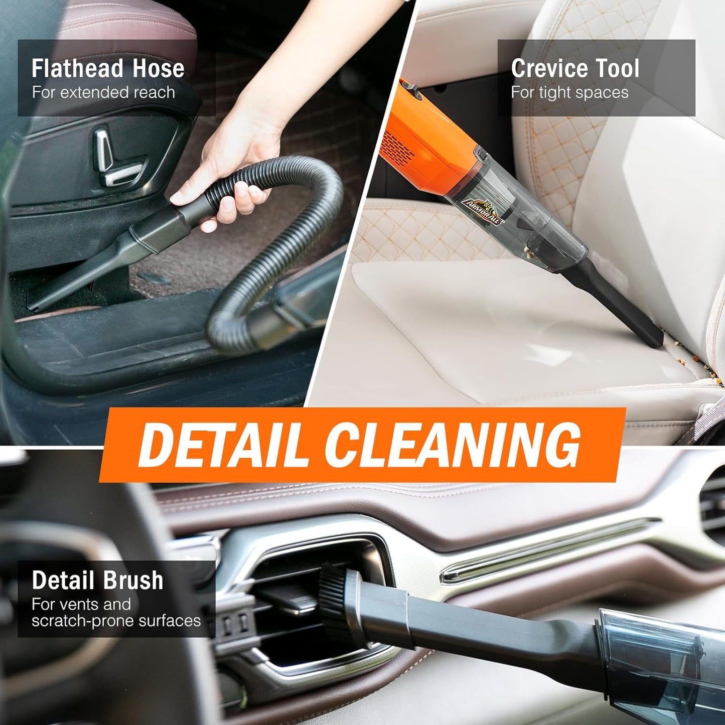 Armor All AA12V2 0903 Car Vac, Compact, Orange