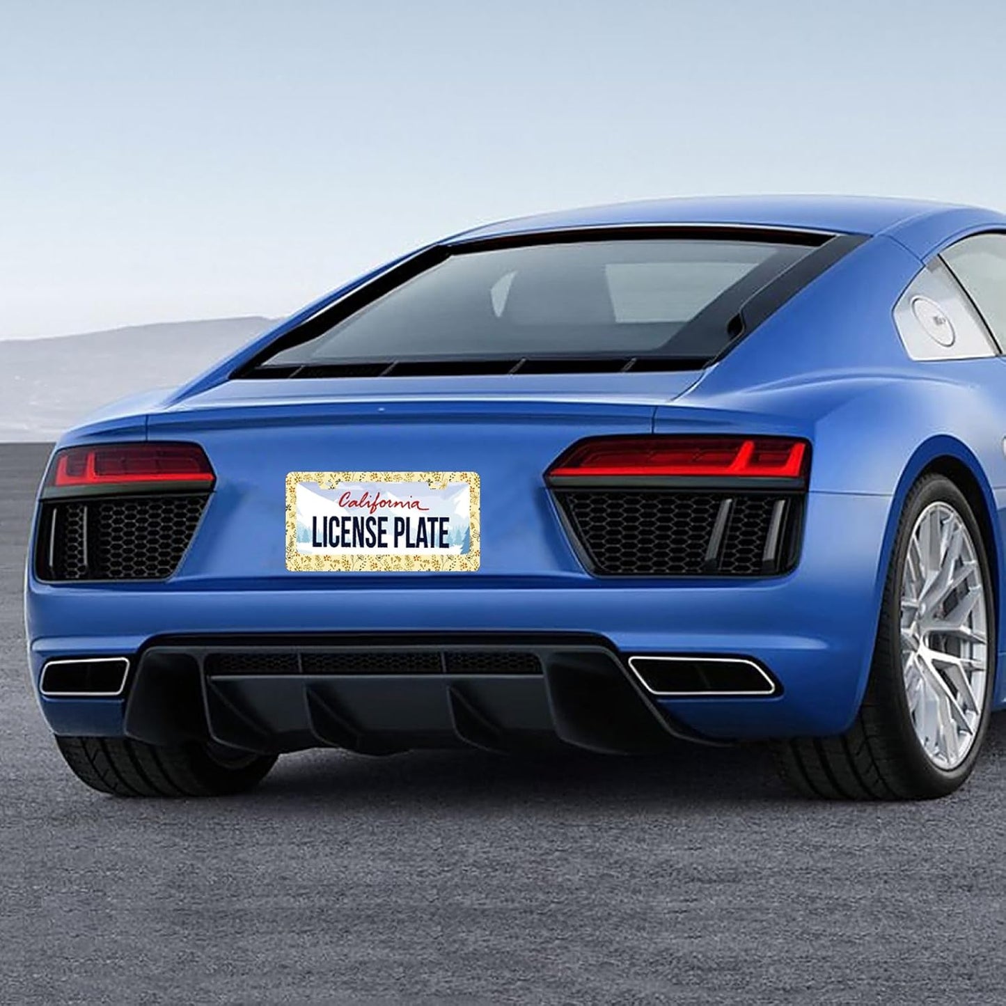 Yellow Wild Flowers License Plate Frame Colorful Flower Floral License Plate Stainless Steel Funny License Plate Holder for Men Women Universal Car Accessories Decoration 12.3" x 6.3"