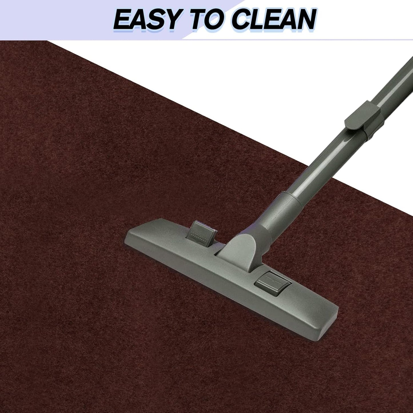 Custom Size Backed Non-Slip Area Rugs Runner, Easy Clean, Waterproof Runner Rugs for Hallway Entryway, Kitchen, Laundry, 2FT x 9FT, Brown