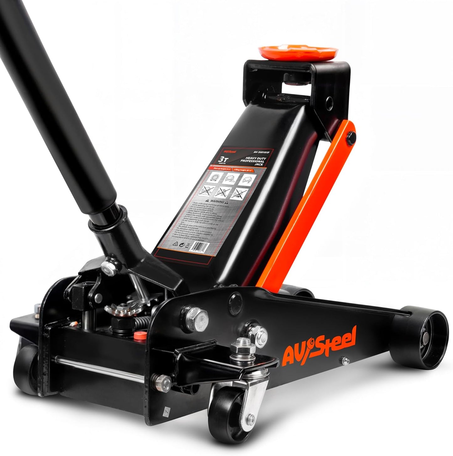 3 Ton Floor Jack (6600 lbs), Heavy Duty Hydraulic Jack for Car, Heavy-Duty Floor Jack with Single Piston Pump, Quick Lift Car Jack 3 ton with Lifting Range 5.5'' to 18.5''