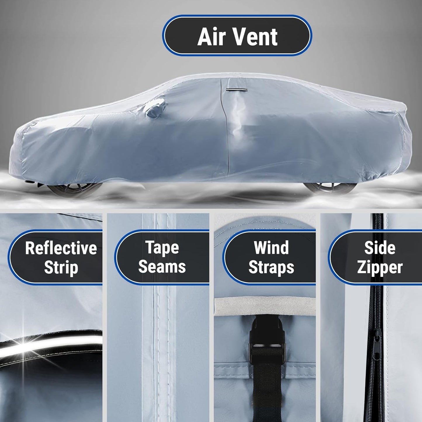 iCarCover Premium Car Cover for 2004-2022 Chevy Aveo Sedan Heavy Duty Waterproof All-Weather Automobiles Custom Fit Indoor Outdoor UV Snow Protection Covers with Straps and Bag