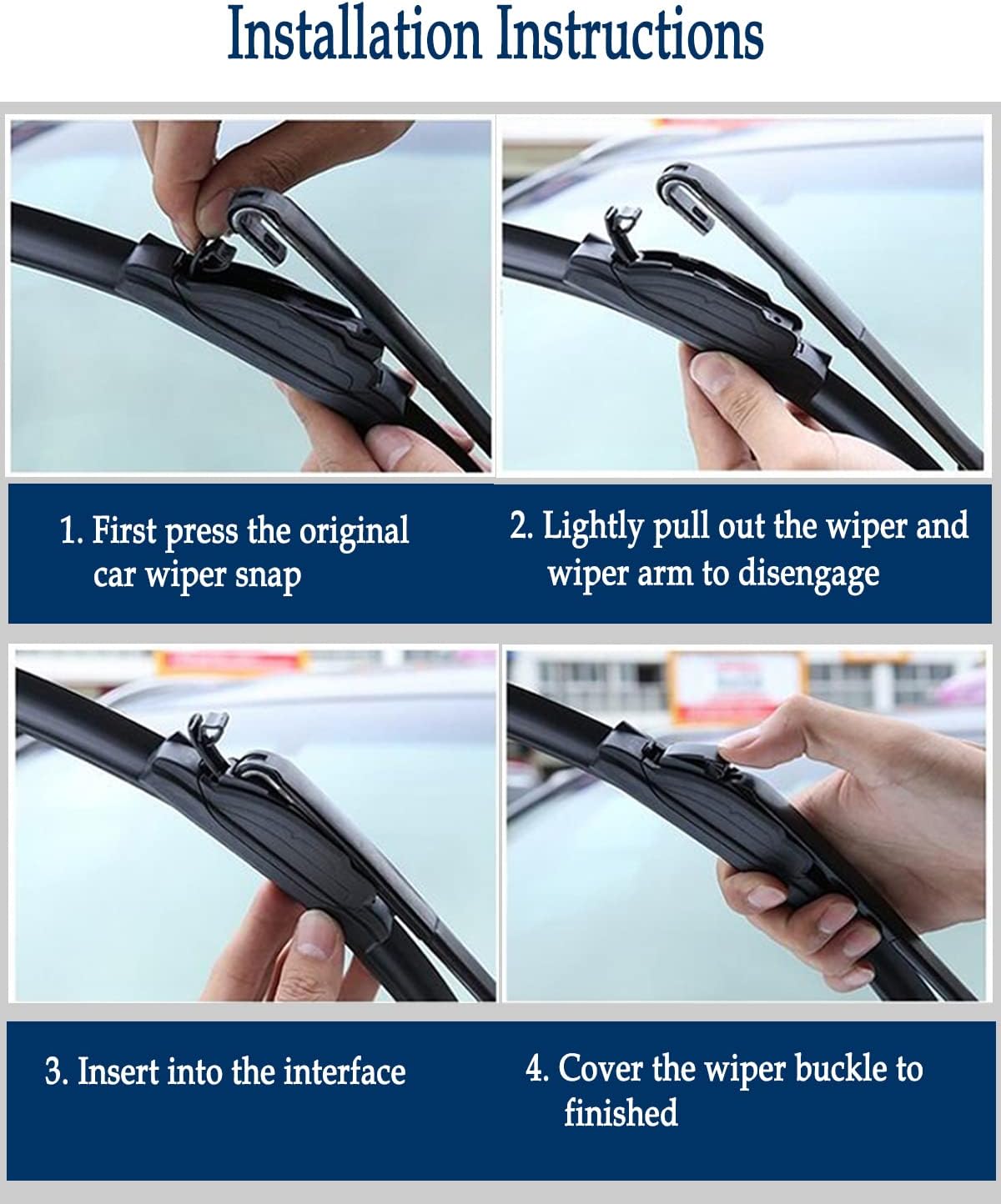 3Pcs Wiindshield Wiper Blades for Toyota Sienna 2005 2006 2007 2008 2009 2010, Original Equipment Automotive Replacement Windshield Wiper Blades for My Car- 26"/19"/16T" (Pack of 3) J- HOOK
