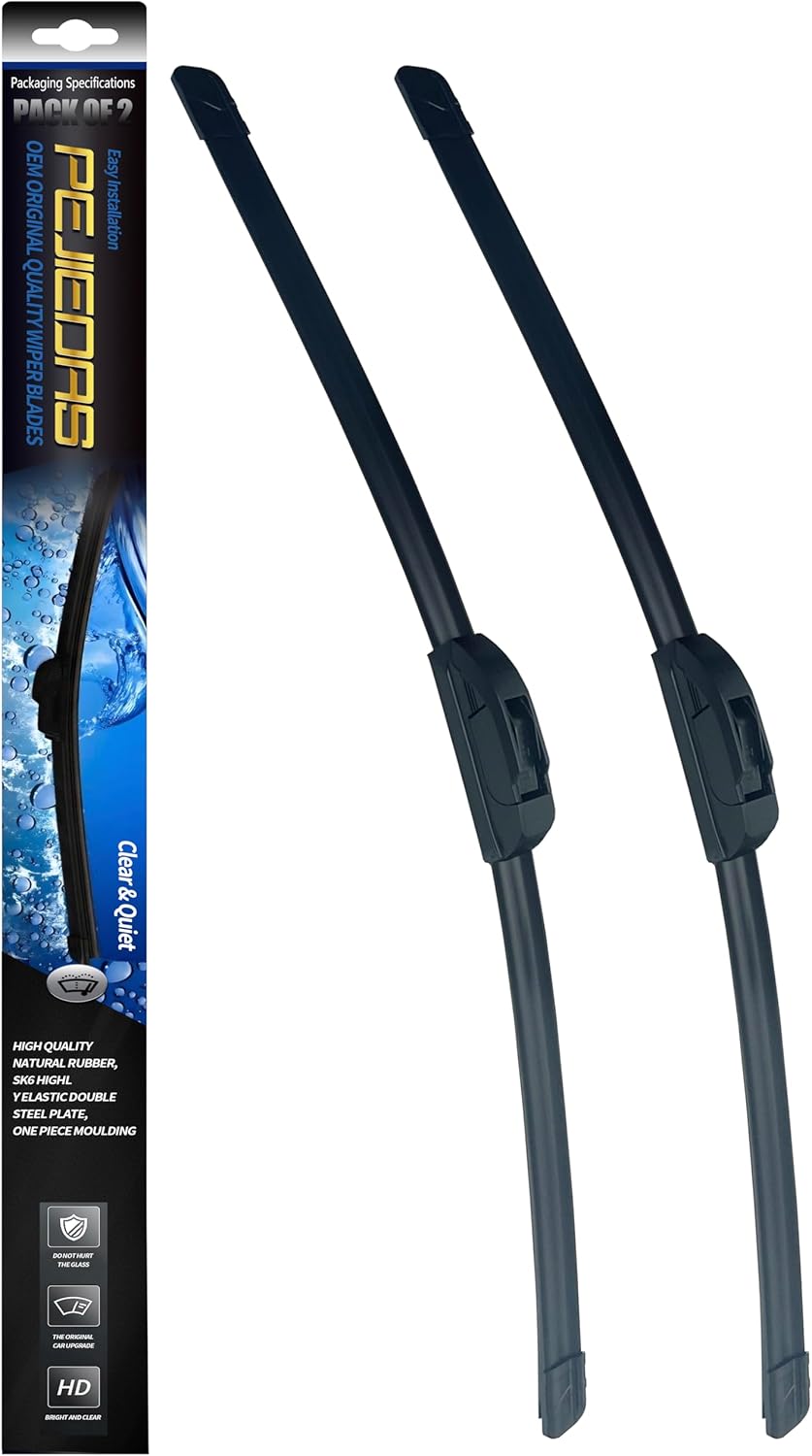 OEM Quality Front Wiper Blades, Replacement for 2018-2021 Jeep Wrangler, OE Original Style (16 Inch + 16 Inch Front Wiper Blades)