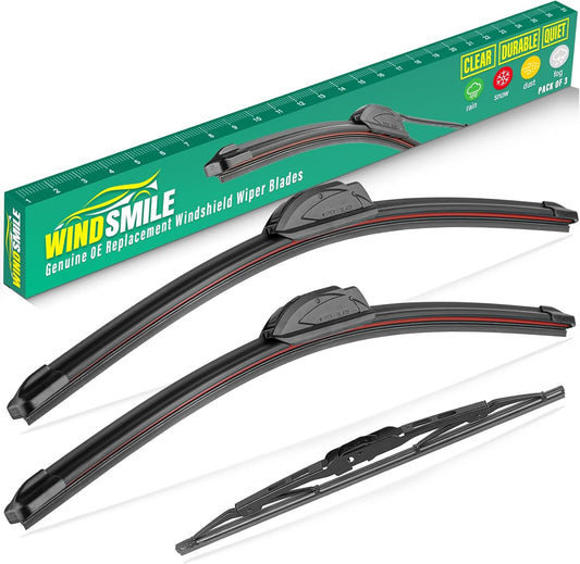 24" 18" 13" Windshield Wiper Blades Replacement for Chevrolet Chevy Equinox 2018 2019 2020 2021 Premium All Weather Front Rear Wipers Set - OEM Quality (Pack of 3)
