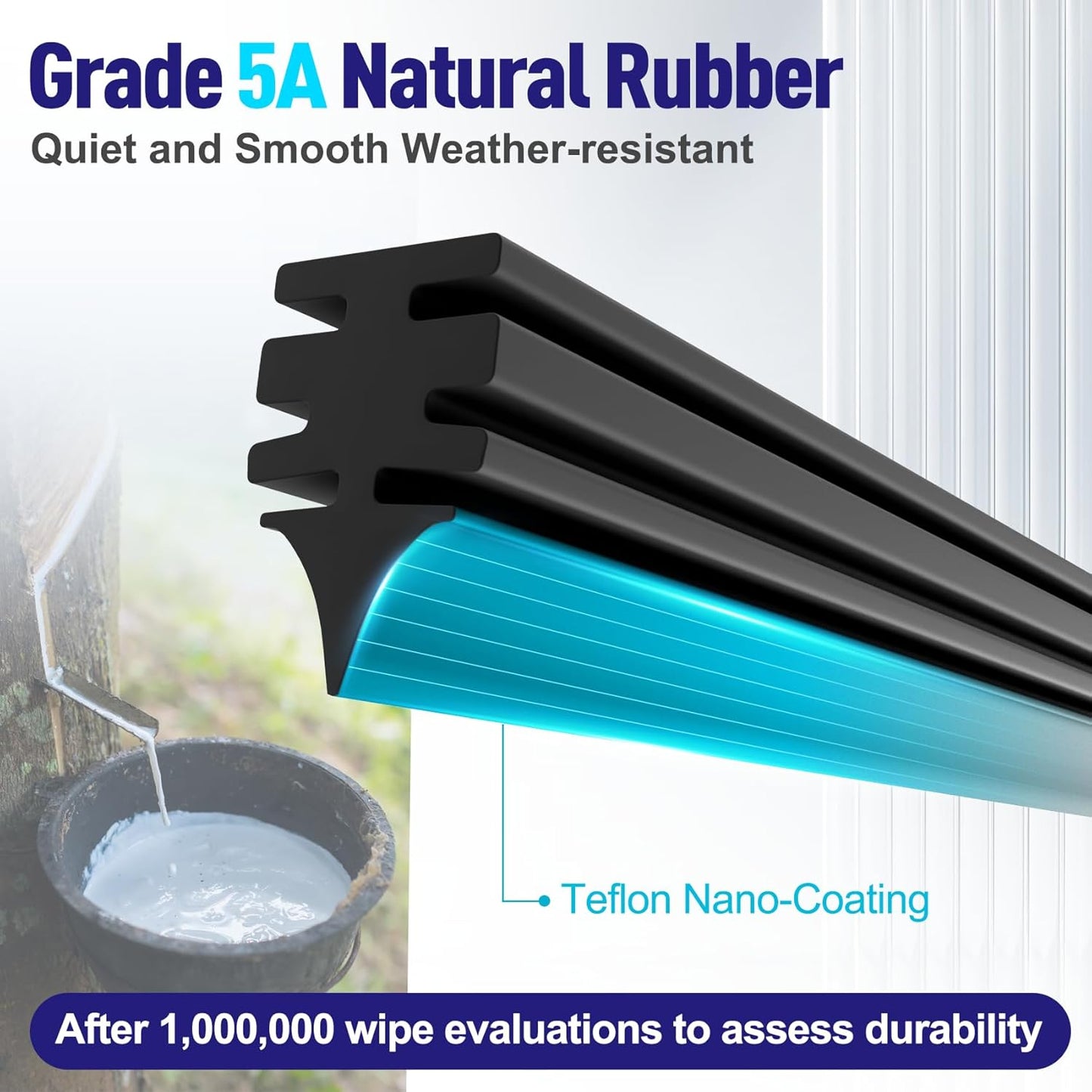 AJK Wiper Blades for Hyundai Elantra GT 2013 2014 2015 2016 2017, 2 Piece All Weather OEM Quality Automotive Replacement Windshield Wiper Blades for My Car