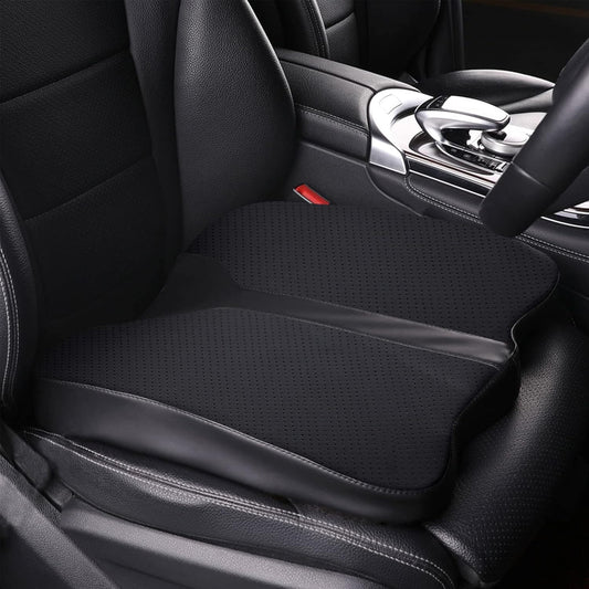 Car Seat Cushion - Comfort Memory Foam Seat Cushion for Car Seat Driver, Tailbone (Coccyx) Pain Relief Pad, Car Seat Cushions for Driving, Office Chair Cushion (Black)