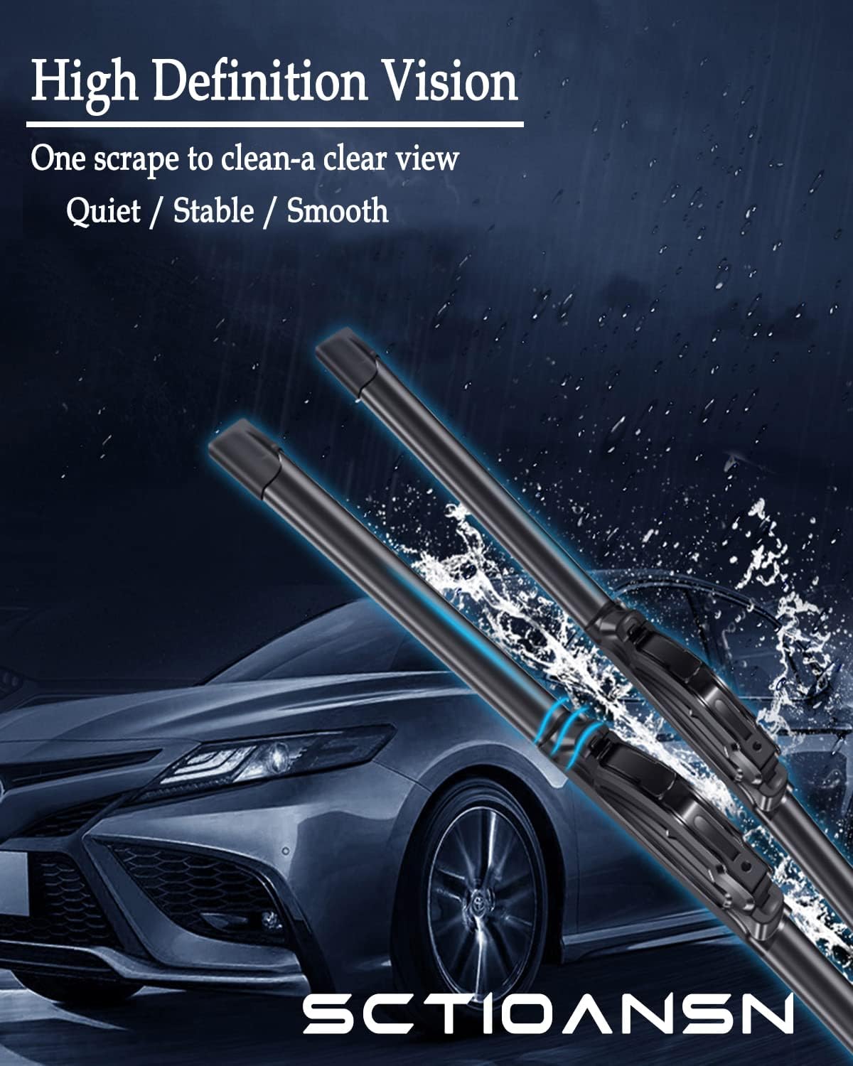 3 Wipers Set for 2016 2017 2018 2019 2020 2021 2022 Honda HRV HR-V, Windshield Wiper Blades Original Equipment Replacement Front and Rear- 26"/18"/10B" (Pack of 3) J- HOOK