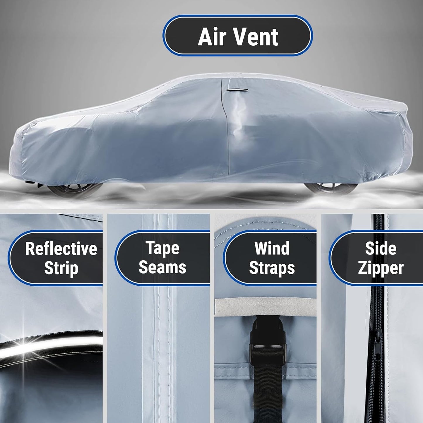 iCarCover Premium Car Cover for 1941-1952 Chevy Fleetline Heavy Duty Waterproof All-Weather Automobiles Custom Fit Indoor Outdoor UV Snow Protection Covers with Straps and Bag