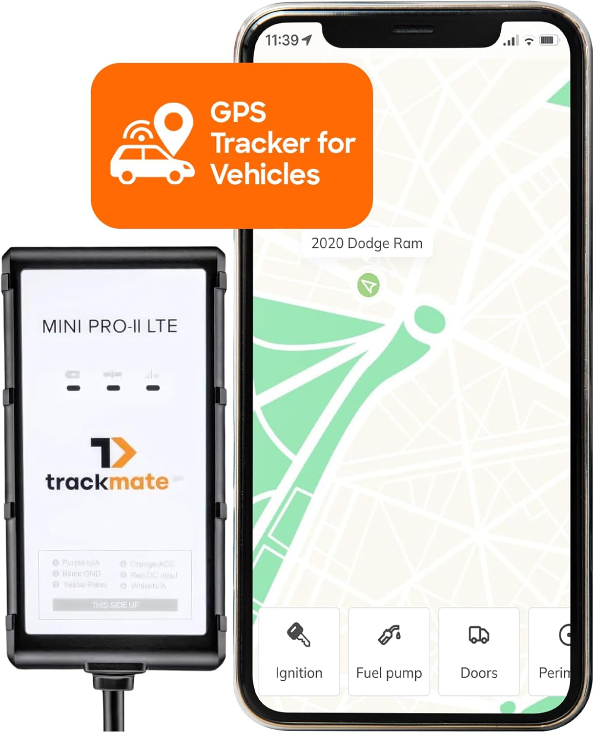 Mini PRO II LTE 4G GPS Tracker for Vehicles, Motorcycles, Trucks, Trailers, w/Remote Killswitch, Real-Time Tracking, Compact Weatherproof Car Tracker, Hardwired, Easy Setup, No Contract