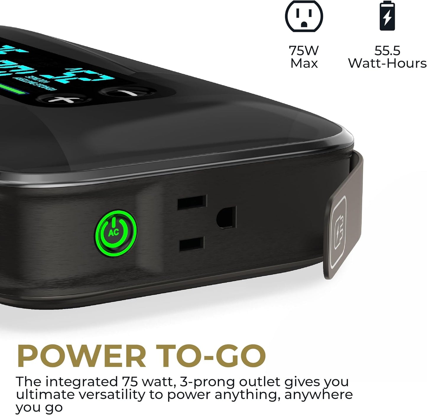 HALO Bolt Ultimate 3 Portable Car Battery Jump Starter | 130 PSI Air Compressor, 55.5Wh USB Power Bank, Large Display, Emergency Floodlight & Charger, Jumps Cars SUVs & Trucks, Inflates Tires — Cobalt