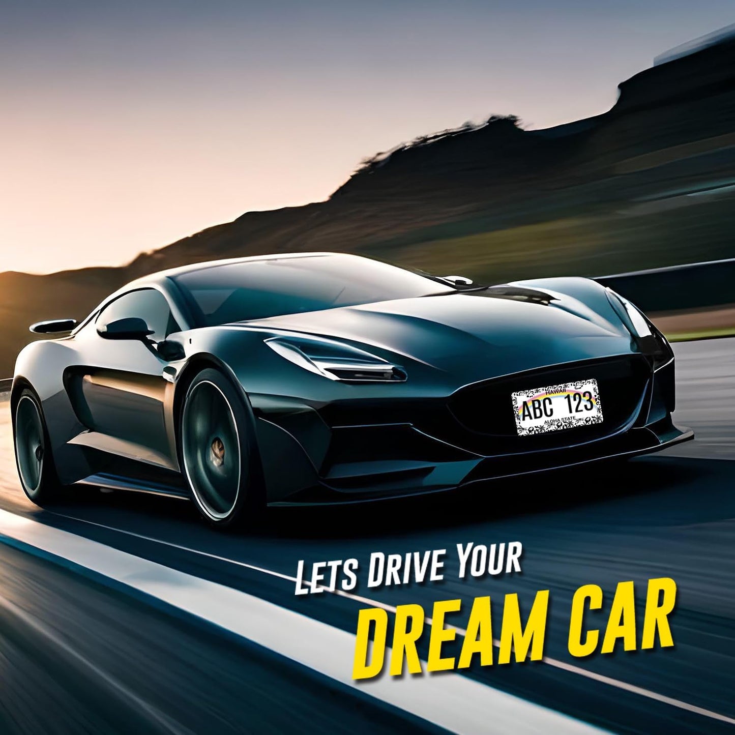 Leopard License Plate Frame Abstract Tropical Palm Trees License Plate Stainless Steel Colorful Car Accessory Funny License Plate Decoration Men Women Size 12.2" x 6.2" with Screws