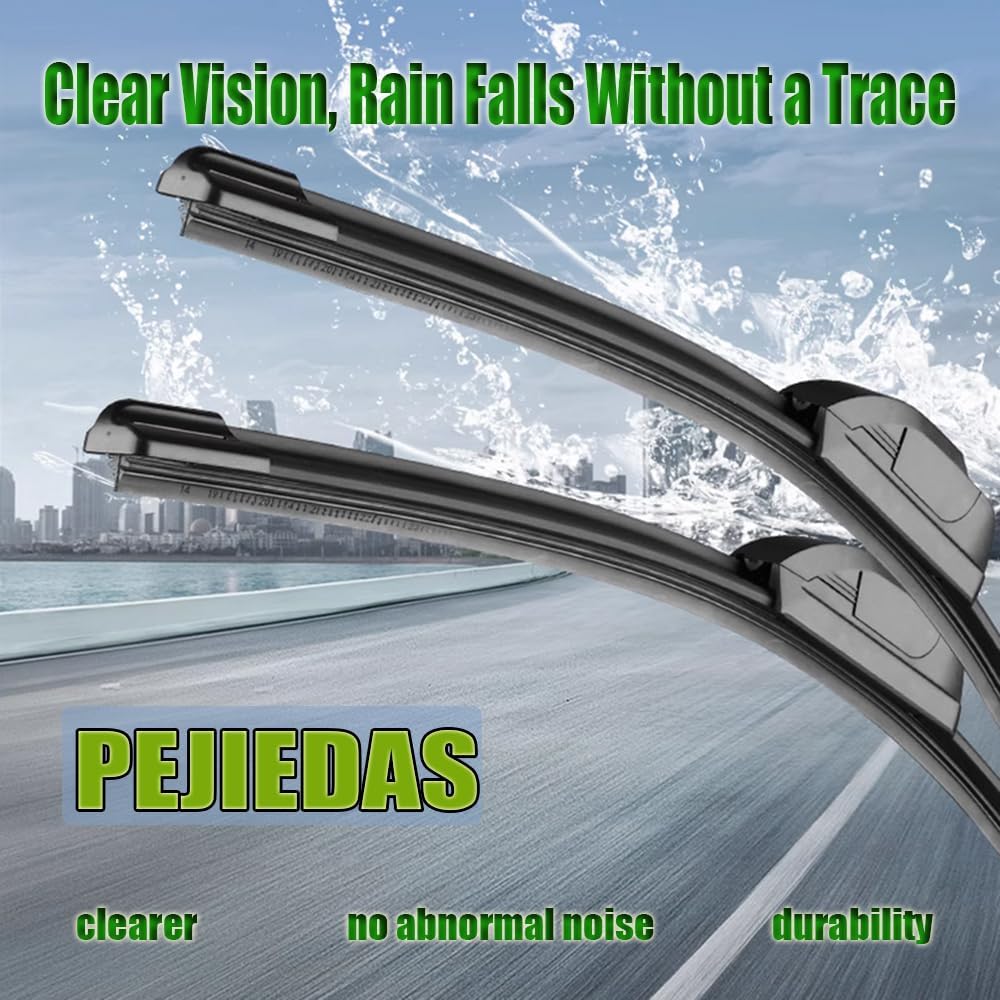 OEM Quality Front Wiper Blades, Replacement for 2013-2021 Toyota Land Cruiser,2009-2014 Acura TSX,2005-2015 Nissan Armada, OE Original Style (24 Inch + 22 Inch Front Wiper Blades)