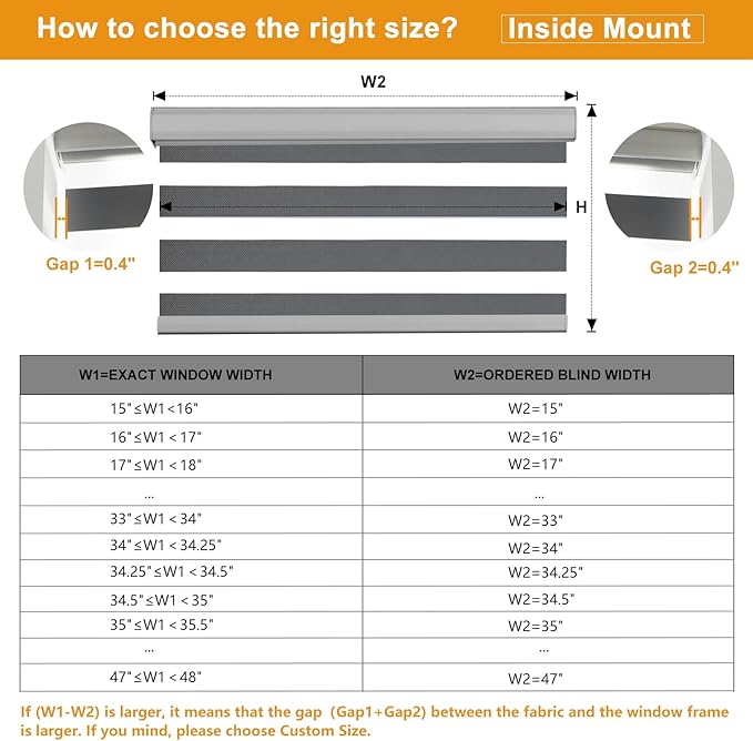 Persilux Cordless Zebra Blinds for Indoor Windows, Free-Stop Cordless, Light Filtering Sheer Shades Dual Layer for Day and Night, Roller Shades for Home (34.25" W X 64" H, Grey)