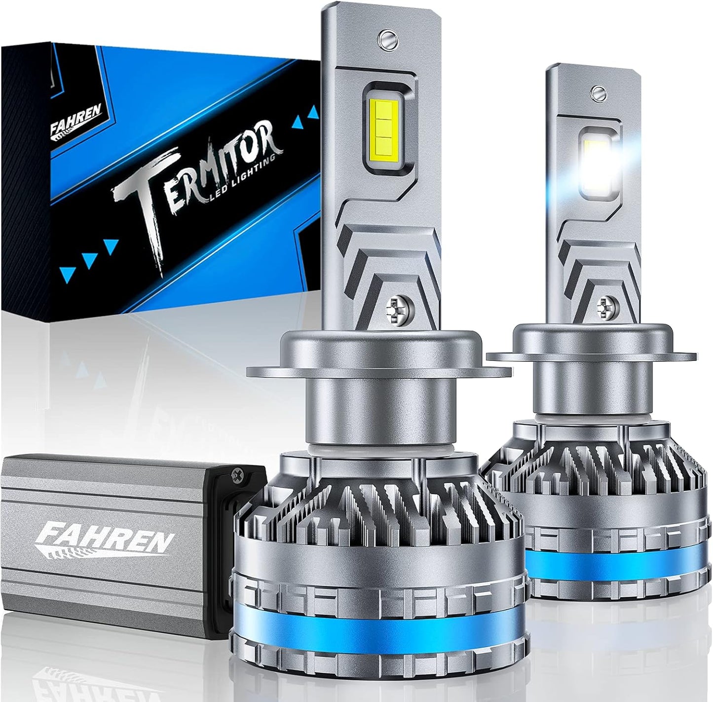 FAHREN Upgraded H7 Fog Bulbs, 120W 60000LM H7 tire lights, Plug and Play, Pack of 2