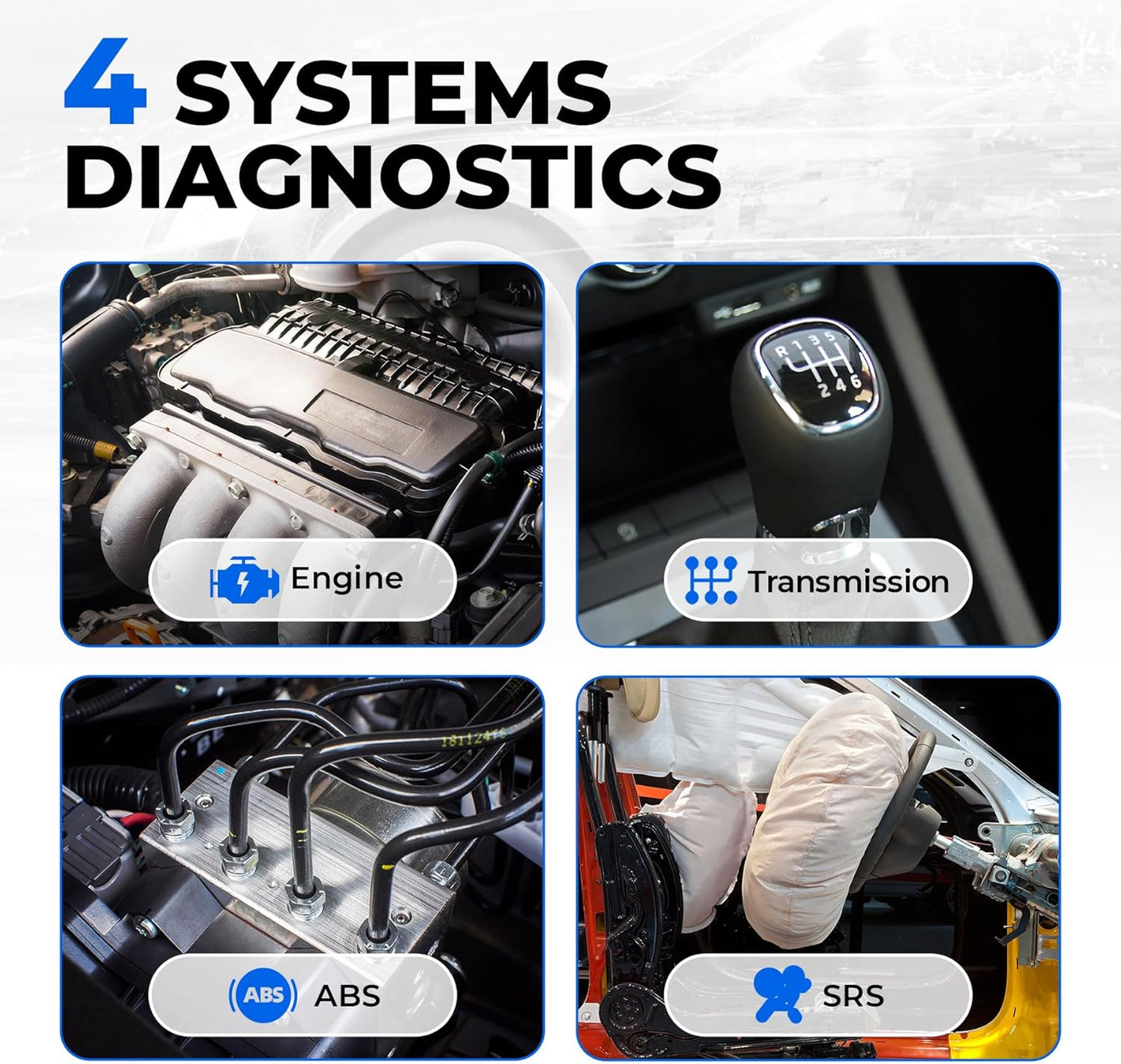 OBD2 Scanner TOPDON AD500, Oil SAS Throttle TPMS BMS EPB Reset, Engine ABS SRS Transmission, Diagnostic Scan Tool, AutoVIN, Car Check Engine Code Reader with Battery Test, Lifetime Wi-Fi Free Update